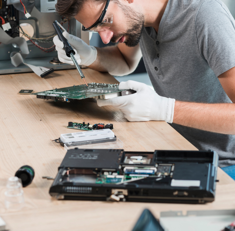 Precision desktop motherboard component repair workbench